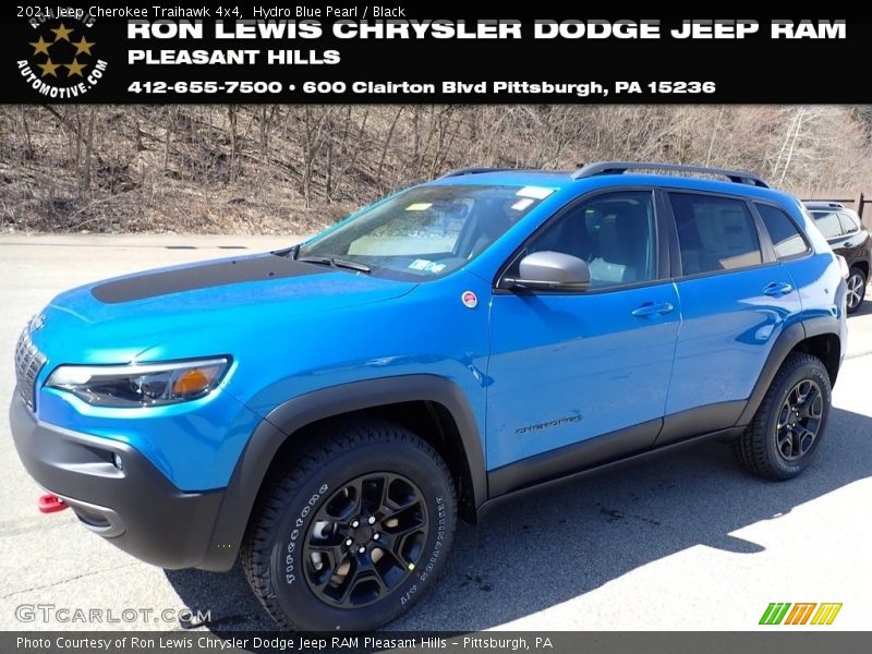 Hydro Blue Pearl / Black 2021 Jeep Cherokee Traihawk 4x4