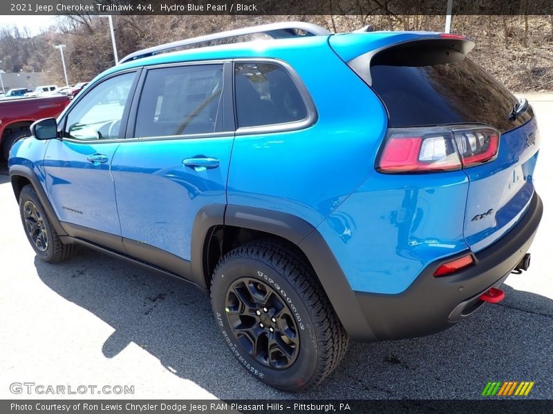 Hydro Blue Pearl / Black 2021 Jeep Cherokee Traihawk 4x4