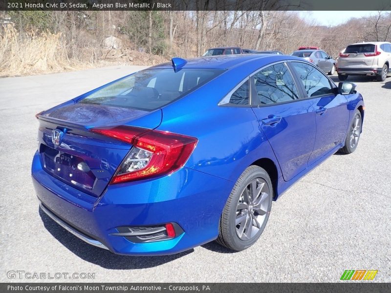 Aegean Blue Metallic / Black 2021 Honda Civic EX Sedan