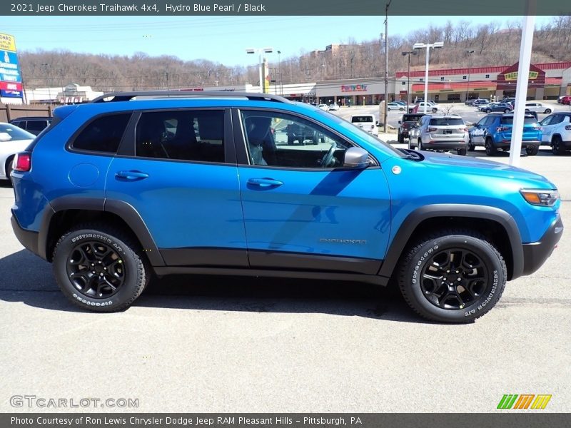 Hydro Blue Pearl / Black 2021 Jeep Cherokee Traihawk 4x4