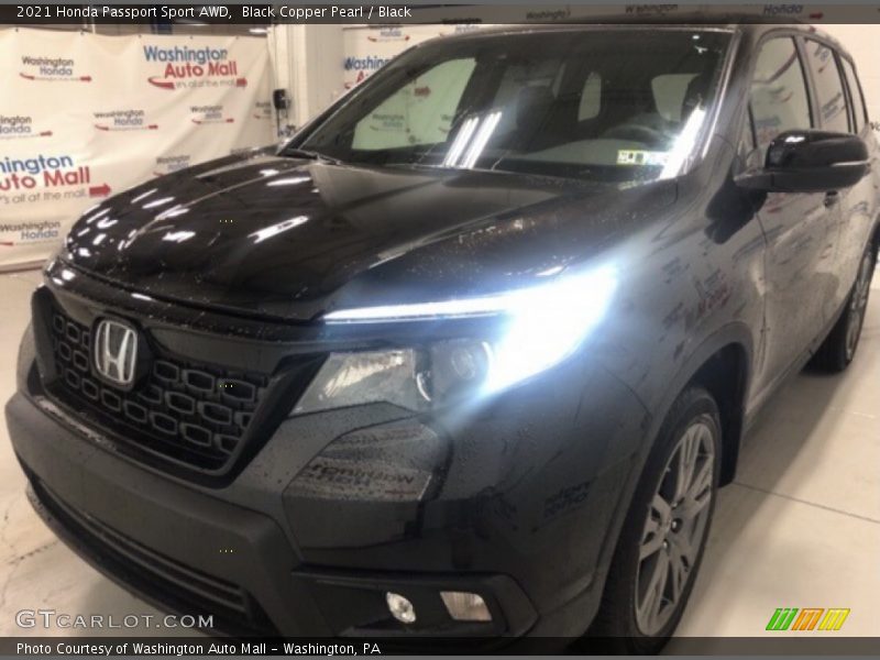 Black Copper Pearl / Black 2021 Honda Passport Sport AWD