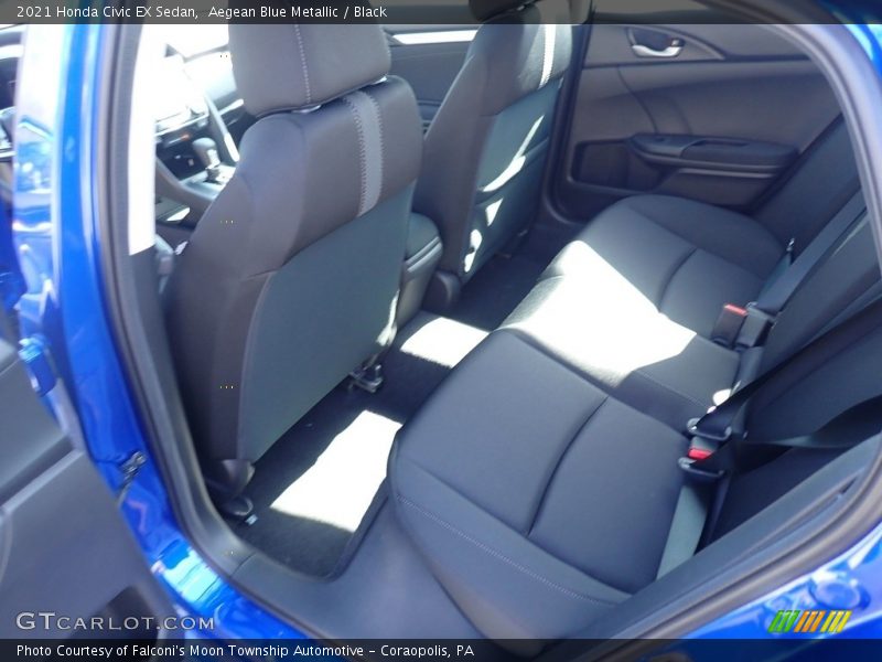 Aegean Blue Metallic / Black 2021 Honda Civic EX Sedan