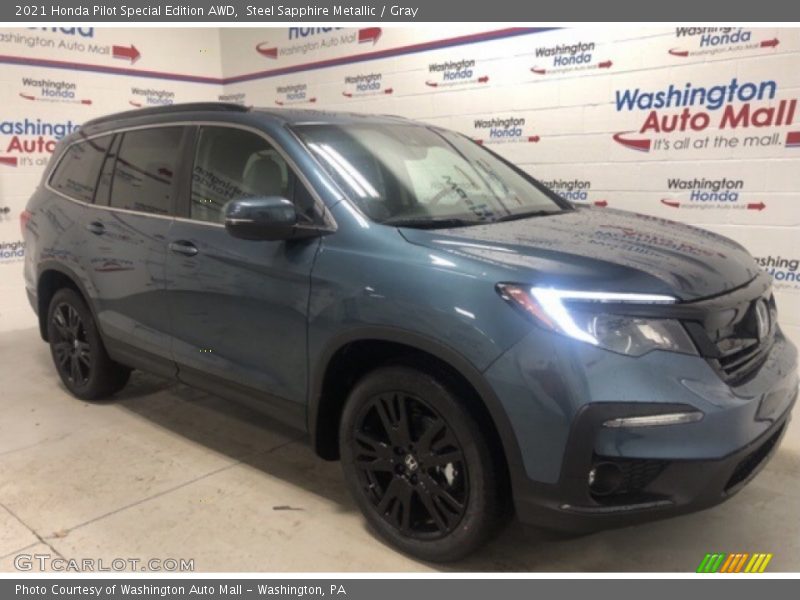 Steel Sapphire Metallic / Gray 2021 Honda Pilot Special Edition AWD