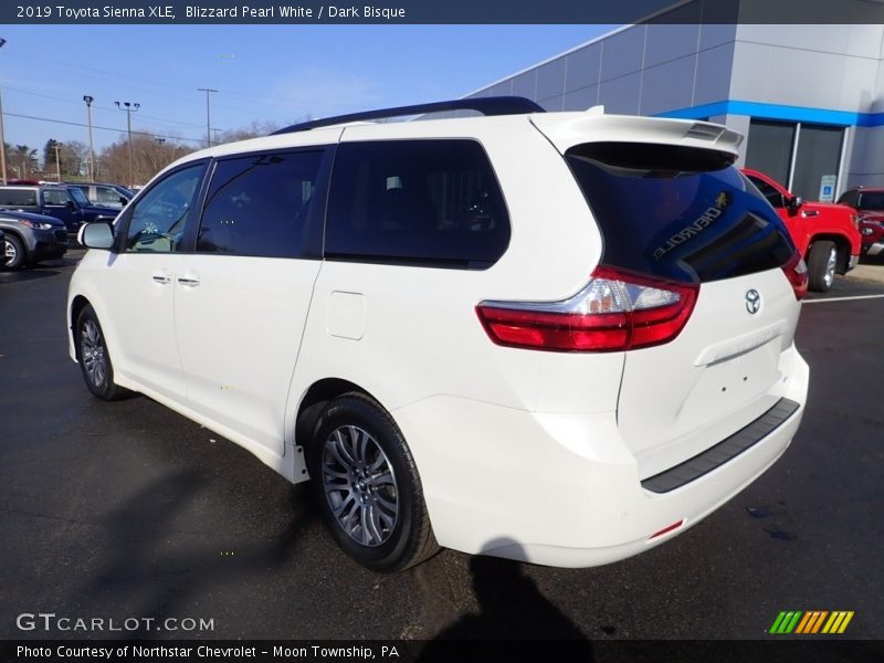 Blizzard Pearl White / Dark Bisque 2019 Toyota Sienna XLE