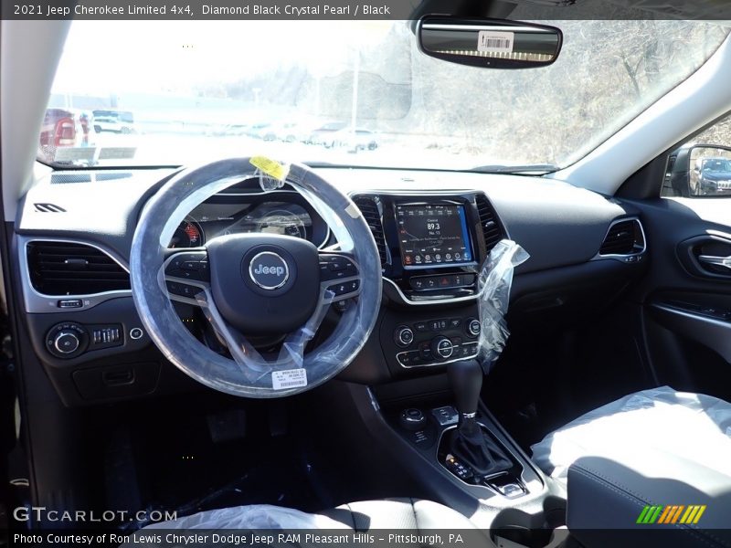 Diamond Black Crystal Pearl / Black 2021 Jeep Cherokee Limited 4x4