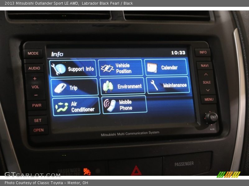 Controls of 2013 Outlander Sport LE AWD