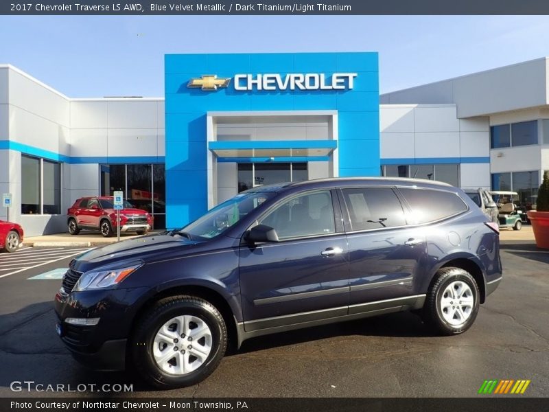 Blue Velvet Metallic / Dark Titanium/Light Titanium 2017 Chevrolet Traverse LS AWD