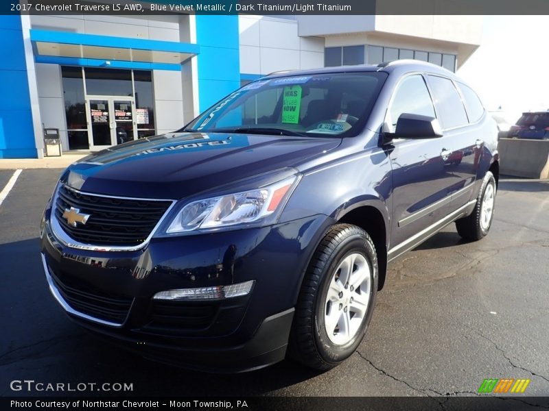 Blue Velvet Metallic / Dark Titanium/Light Titanium 2017 Chevrolet Traverse LS AWD