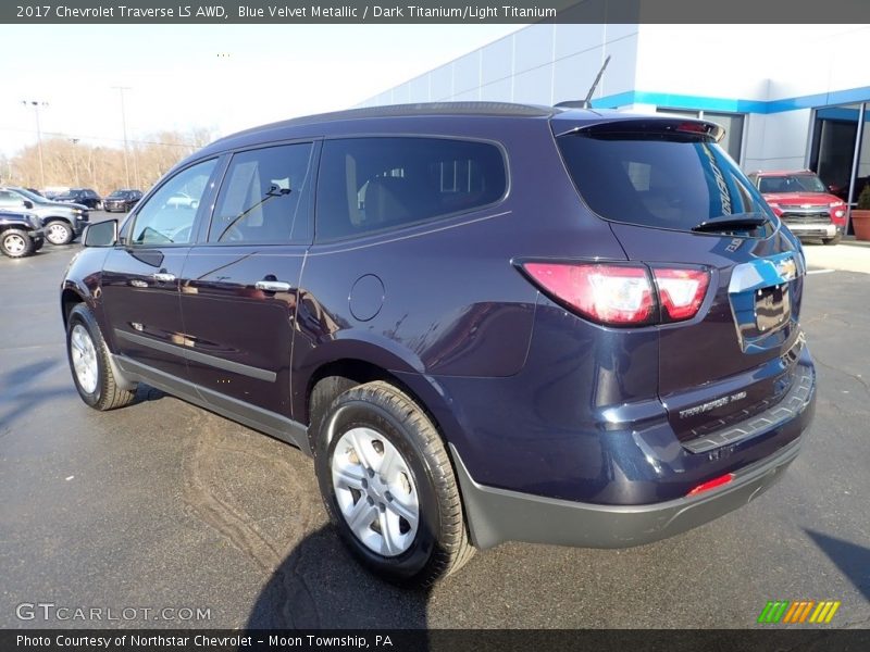 Blue Velvet Metallic / Dark Titanium/Light Titanium 2017 Chevrolet Traverse LS AWD
