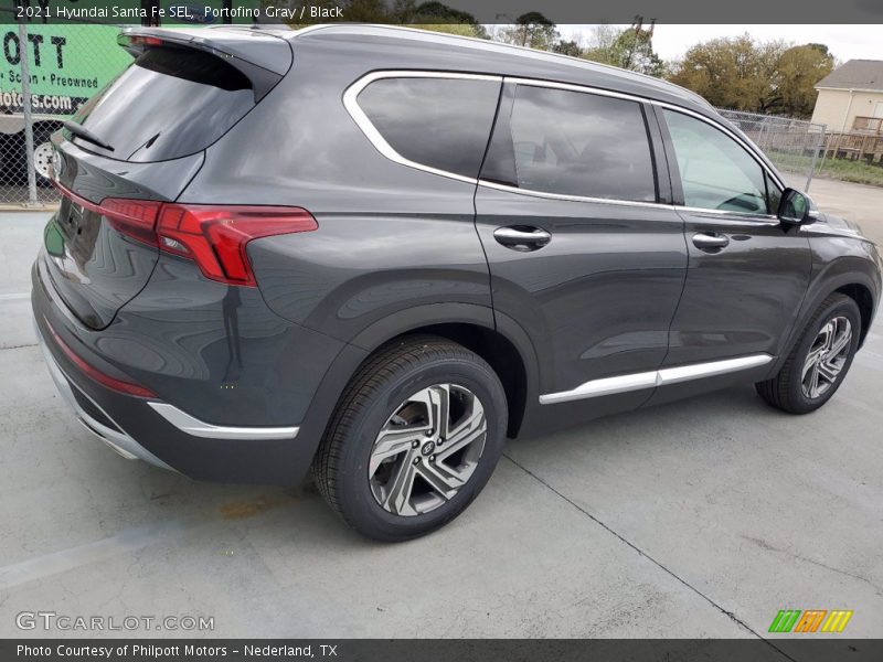 Portofino Gray / Black 2021 Hyundai Santa Fe SEL