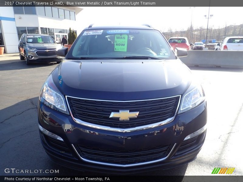 Blue Velvet Metallic / Dark Titanium/Light Titanium 2017 Chevrolet Traverse LS AWD