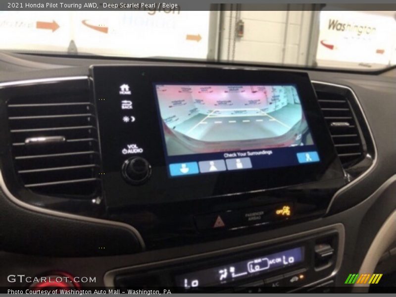 Deep Scarlet Pearl / Beige 2021 Honda Pilot Touring AWD