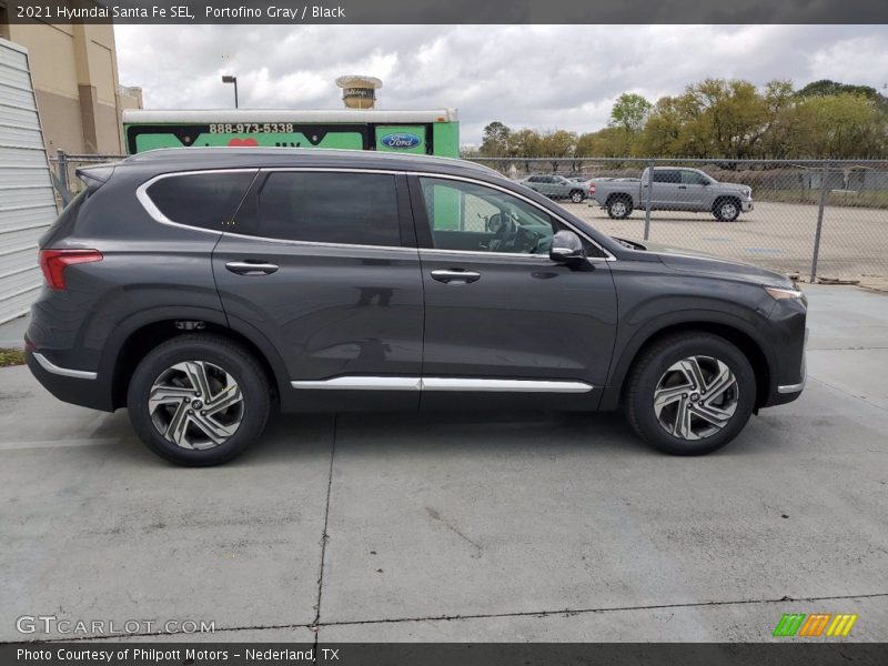 Portofino Gray / Black 2021 Hyundai Santa Fe SEL