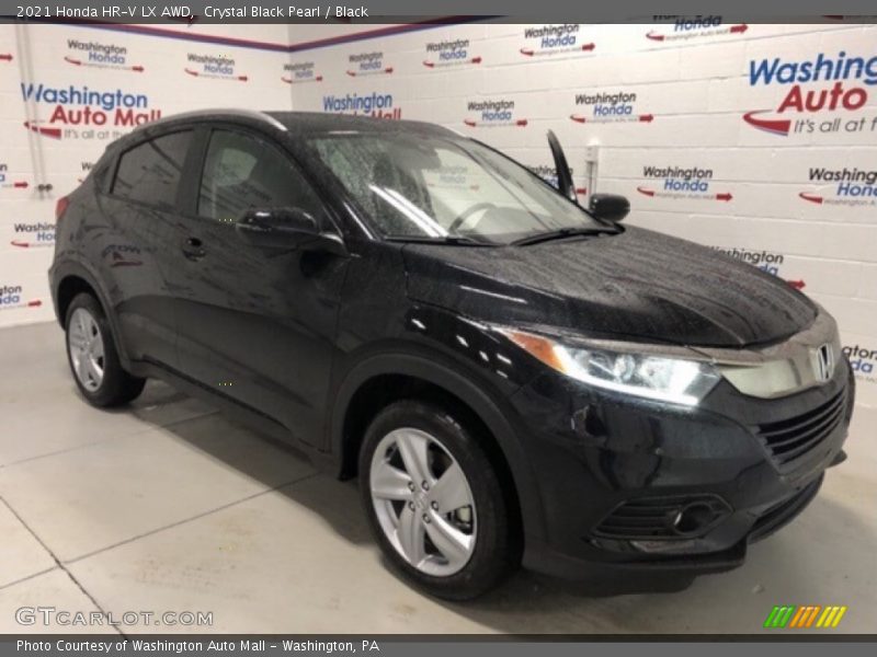 Crystal Black Pearl / Black 2021 Honda HR-V LX AWD