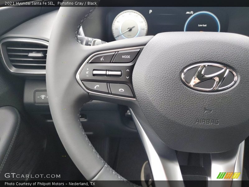 Portofino Gray / Black 2021 Hyundai Santa Fe SEL