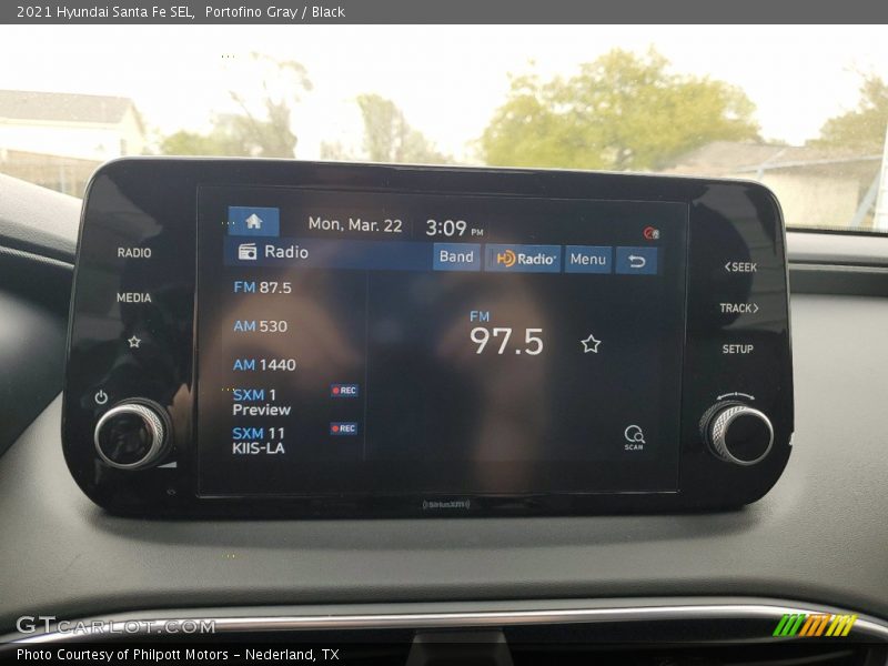 Portofino Gray / Black 2021 Hyundai Santa Fe SEL