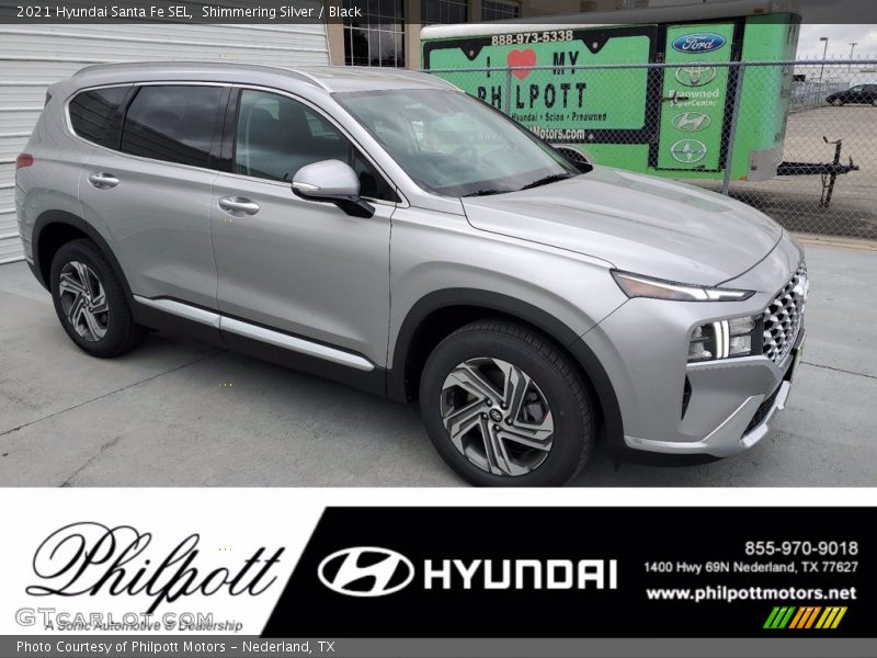 Shimmering Silver / Black 2021 Hyundai Santa Fe SEL