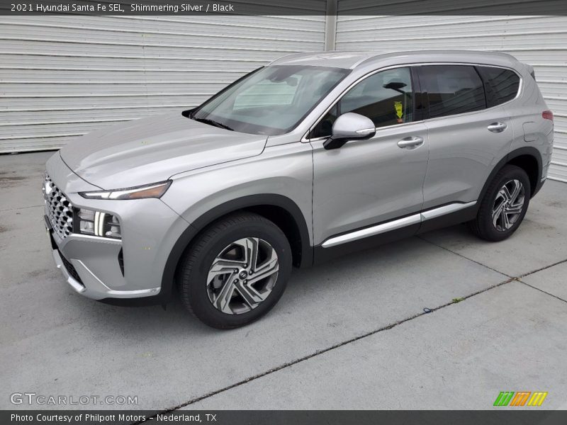 Shimmering Silver / Black 2021 Hyundai Santa Fe SEL
