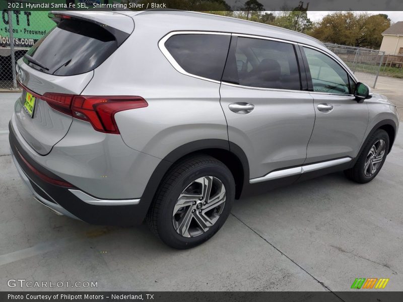 Shimmering Silver / Black 2021 Hyundai Santa Fe SEL