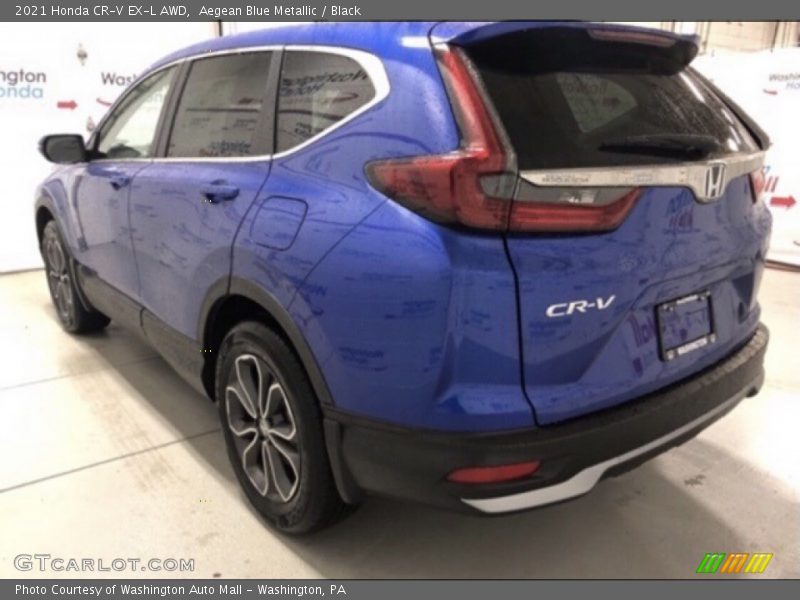 Aegean Blue Metallic / Black 2021 Honda CR-V EX-L AWD