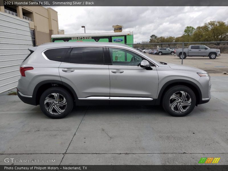 Shimmering Silver / Black 2021 Hyundai Santa Fe SEL