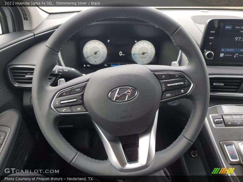 Shimmering Silver / Black 2021 Hyundai Santa Fe SEL
