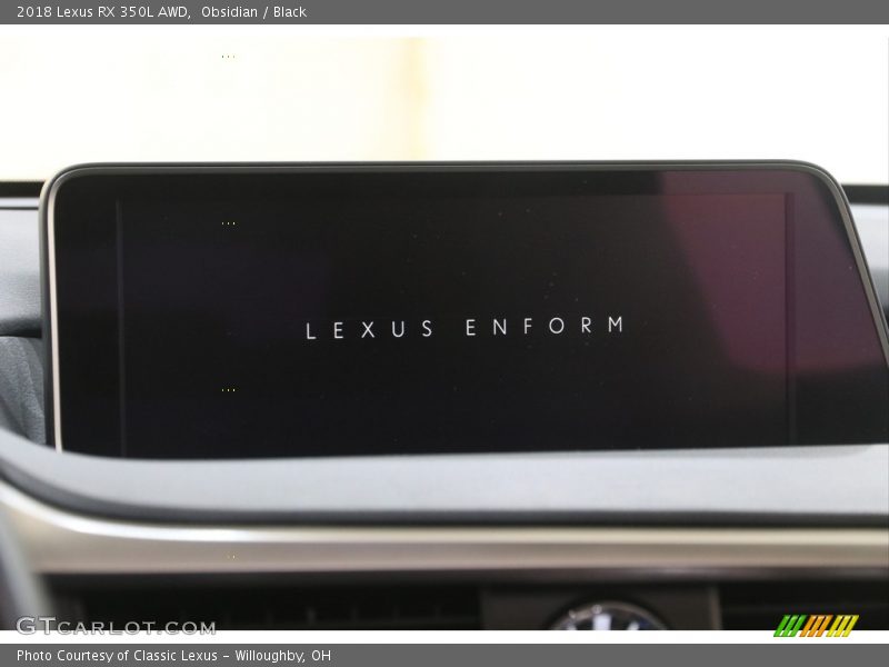 Obsidian / Black 2018 Lexus RX 350L AWD