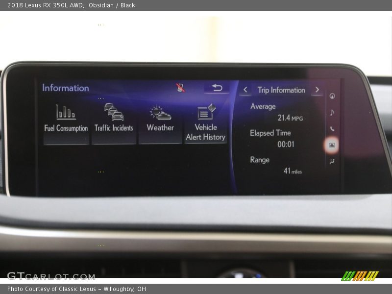 Obsidian / Black 2018 Lexus RX 350L AWD