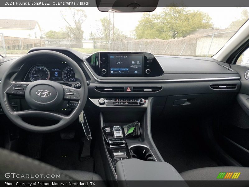 Quartz White / Black 2021 Hyundai Sonata SE