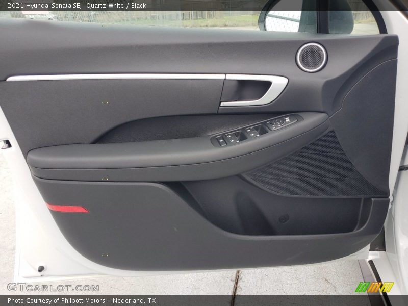 Quartz White / Black 2021 Hyundai Sonata SE