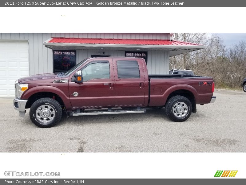 Golden Bronze Metallic / Black Two Tone Leather 2011 Ford F250 Super Duty Lariat Crew Cab 4x4