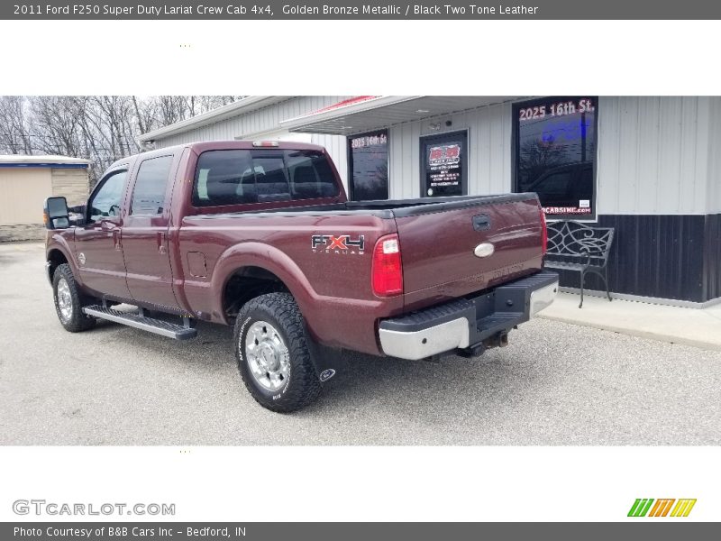 Golden Bronze Metallic / Black Two Tone Leather 2011 Ford F250 Super Duty Lariat Crew Cab 4x4