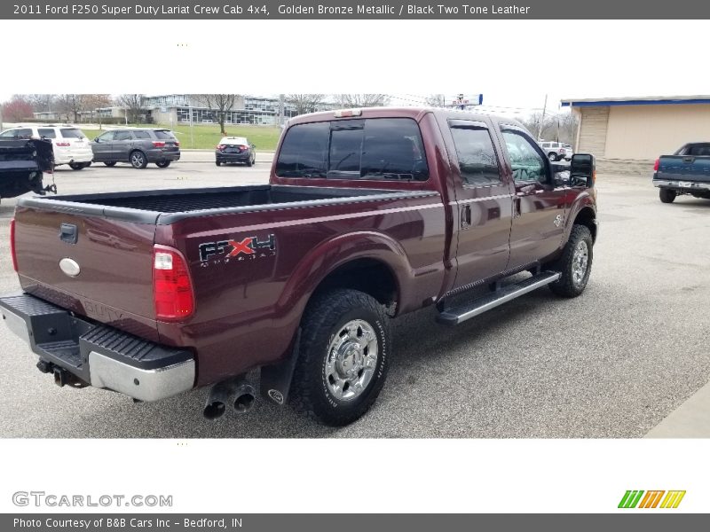 Golden Bronze Metallic / Black Two Tone Leather 2011 Ford F250 Super Duty Lariat Crew Cab 4x4