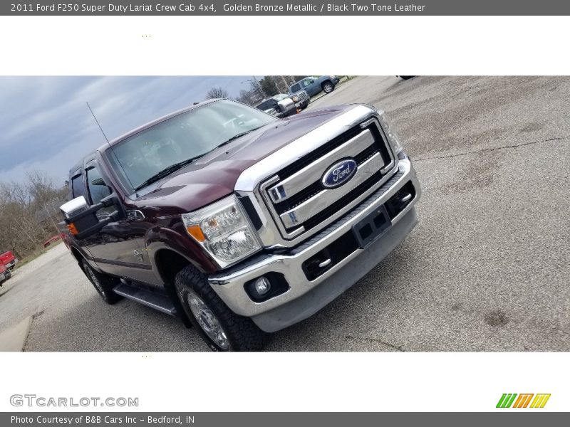 Golden Bronze Metallic / Black Two Tone Leather 2011 Ford F250 Super Duty Lariat Crew Cab 4x4