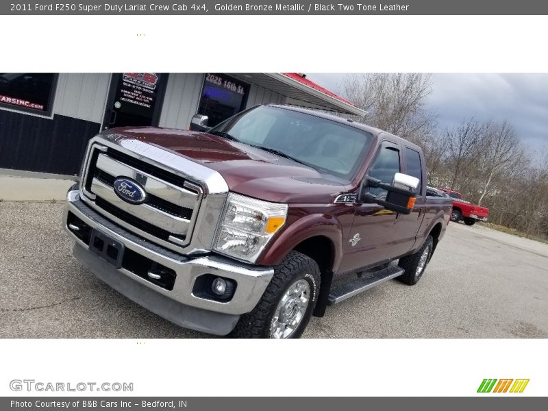 Golden Bronze Metallic / Black Two Tone Leather 2011 Ford F250 Super Duty Lariat Crew Cab 4x4