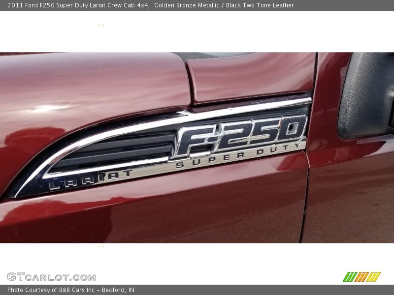 Golden Bronze Metallic / Black Two Tone Leather 2011 Ford F250 Super Duty Lariat Crew Cab 4x4