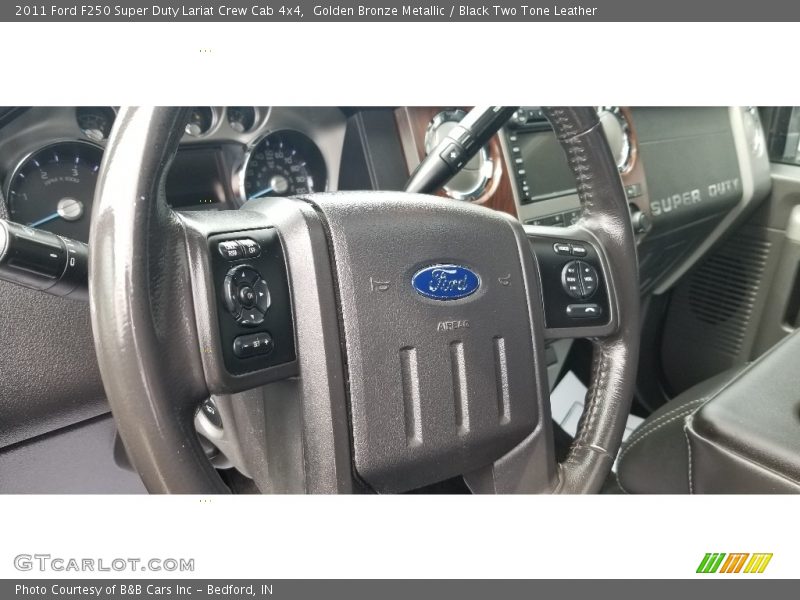 Golden Bronze Metallic / Black Two Tone Leather 2011 Ford F250 Super Duty Lariat Crew Cab 4x4