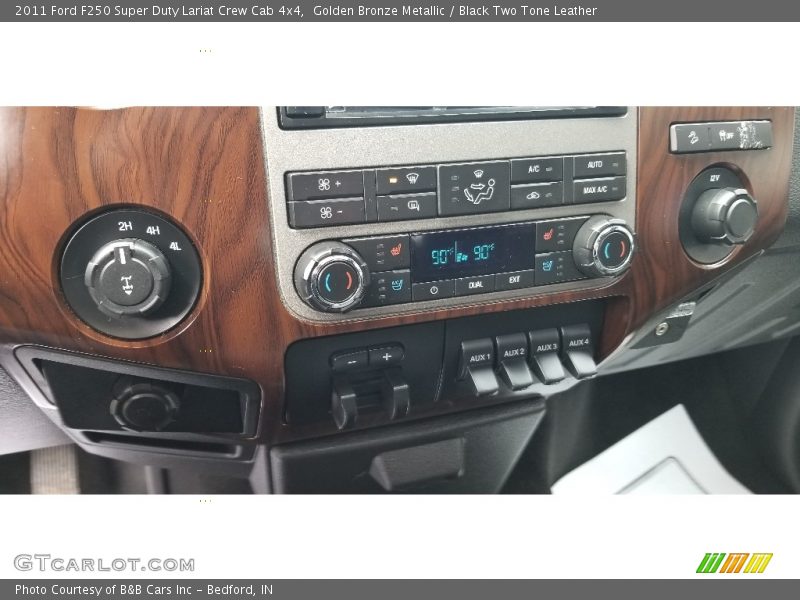 Golden Bronze Metallic / Black Two Tone Leather 2011 Ford F250 Super Duty Lariat Crew Cab 4x4