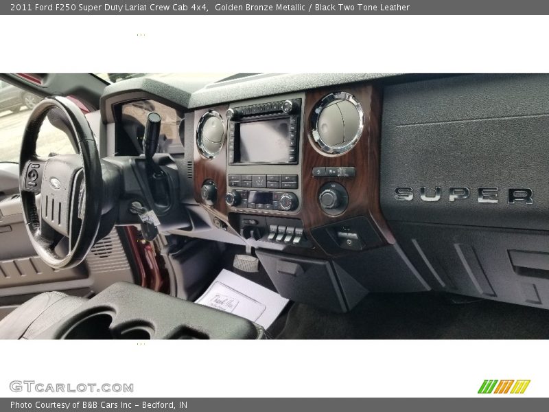 Golden Bronze Metallic / Black Two Tone Leather 2011 Ford F250 Super Duty Lariat Crew Cab 4x4