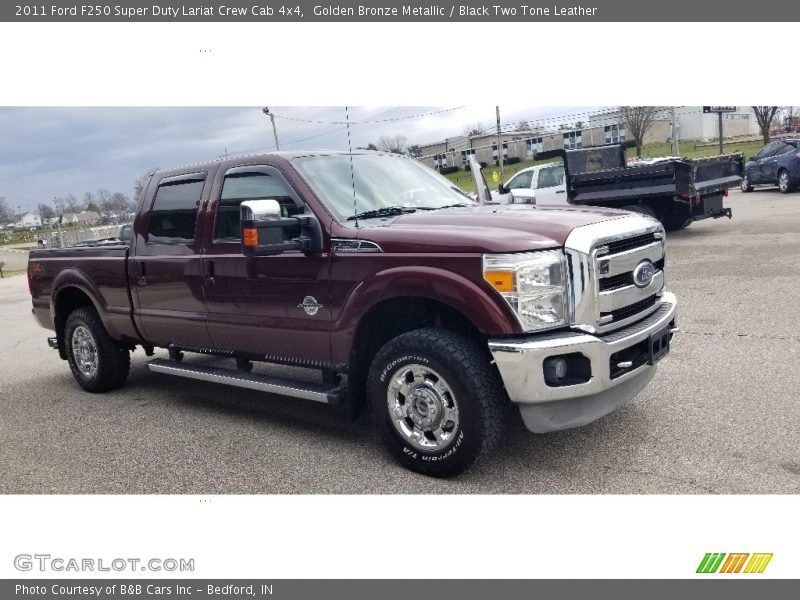 Golden Bronze Metallic / Black Two Tone Leather 2011 Ford F250 Super Duty Lariat Crew Cab 4x4