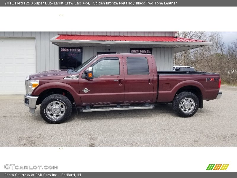 Golden Bronze Metallic / Black Two Tone Leather 2011 Ford F250 Super Duty Lariat Crew Cab 4x4