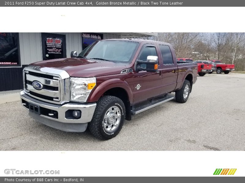 Golden Bronze Metallic / Black Two Tone Leather 2011 Ford F250 Super Duty Lariat Crew Cab 4x4