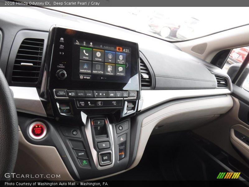 Deep Scarlet Pearl / Gray 2018 Honda Odyssey EX