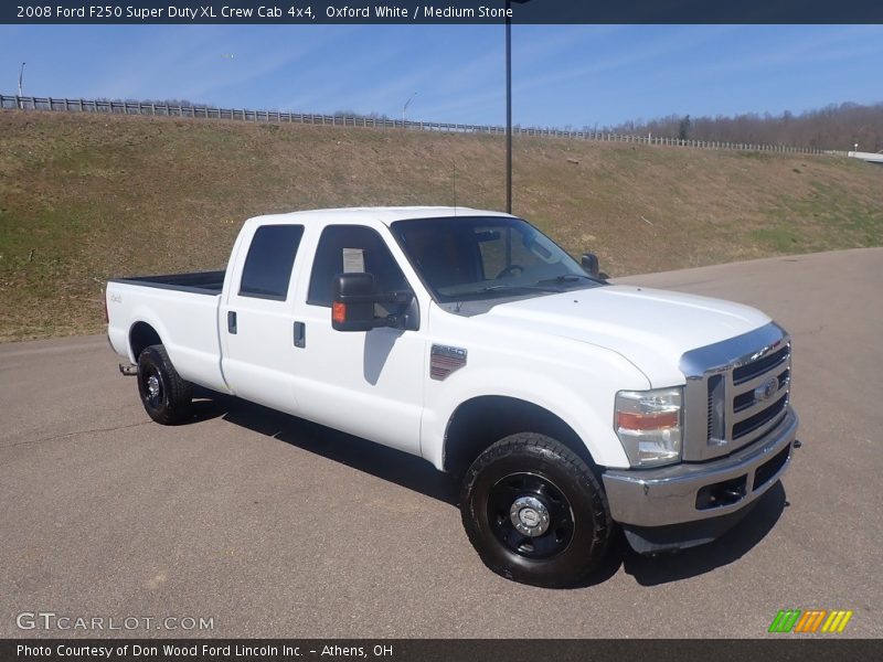 Oxford White / Medium Stone 2008 Ford F250 Super Duty XL Crew Cab 4x4