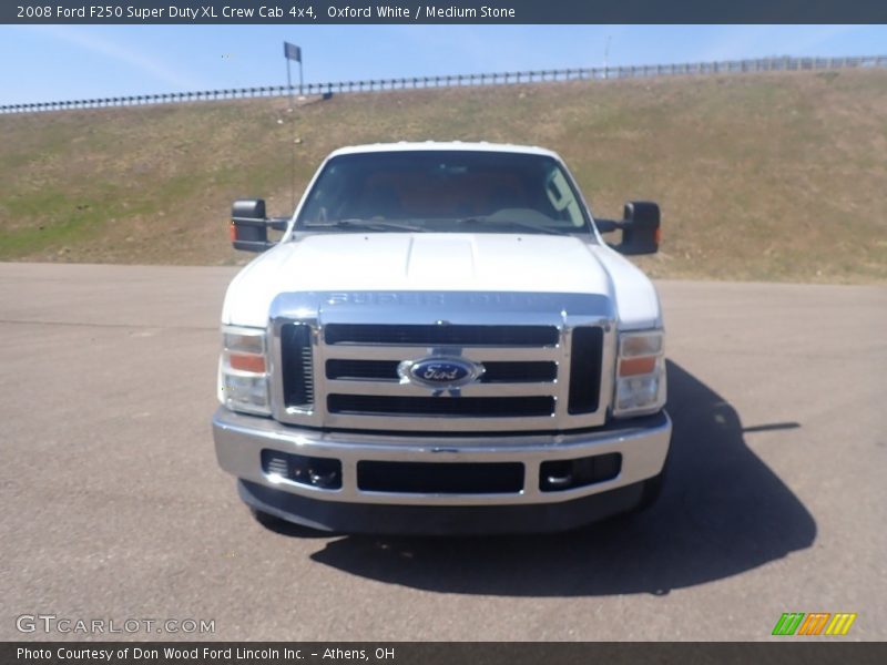 Oxford White / Medium Stone 2008 Ford F250 Super Duty XL Crew Cab 4x4