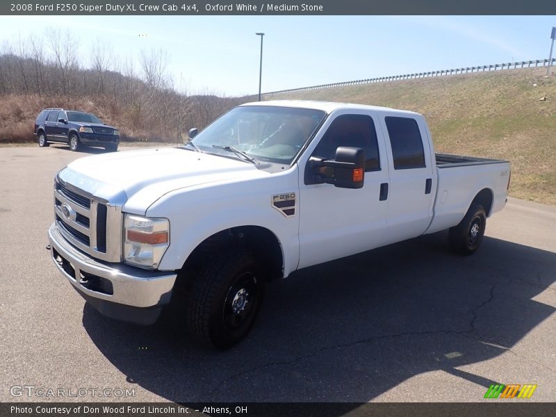 Oxford White / Medium Stone 2008 Ford F250 Super Duty XL Crew Cab 4x4