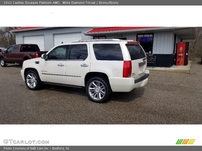 White Diamond Tricoat / Ebony/Ebony 2012 Cadillac Escalade Platinum AWD