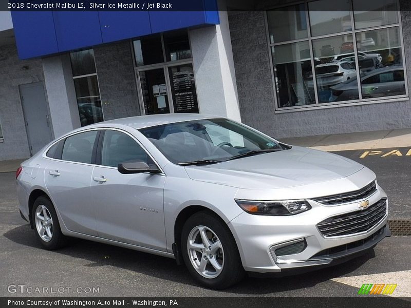 Silver Ice Metallic / Jet Black 2018 Chevrolet Malibu LS