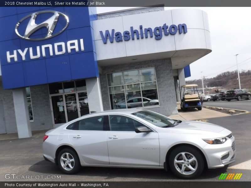 Silver Ice Metallic / Jet Black 2018 Chevrolet Malibu LS