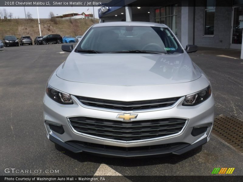 Silver Ice Metallic / Jet Black 2018 Chevrolet Malibu LS